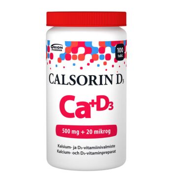 CALSORIN 500MG+D3 20MIKROG TABL 100 KPL