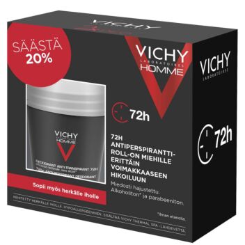 VICHY HOMME ANTIPERSPIRANTTI ROLL-ON 2X50 ML