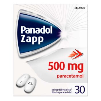 PANADOL ZAPP 500 mg TABLETTI, KALVOPÄÄLLYSTEINEN 30 fol