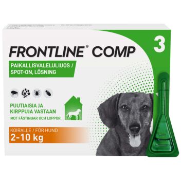 FRONTLINE COMP 67MG/60,3MG VET PAIKALLISVALELULIUOS 3x0,67 ml