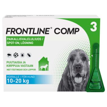 FRONTLINE COMP 134MG/120,6MG VET PAIKALLISVALELULIUOS 3x1,34 ml