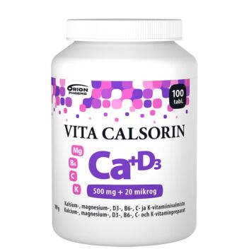 VITA CALSORIN 500MG+20MIKROG TABL 100 kpl