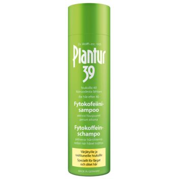 PLANTUR 39 FYTOKOFEIINISHAMPOO VÄRJÄTYT/RASITTUNEET HIUKSET 250 ML