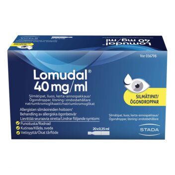 LOMUDAL SILMÄTIPAT, KERTA-ANNOSPAKKAUS 40MG/ML