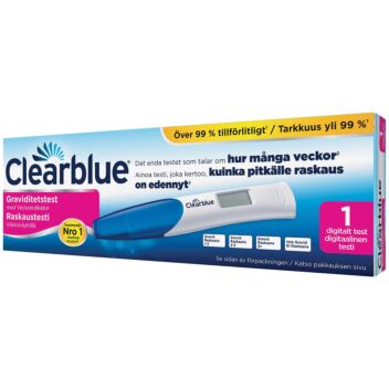 CLEARBLUE RASKAUSTESTI DIGITAL VIIKKONÄYTÖLLÄ 1 KPL