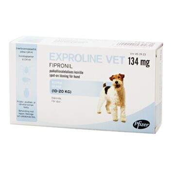 EXPROLINE VET 134 MG PAIKALLISVALELULIUOS KOIRA 3x1,34 ml