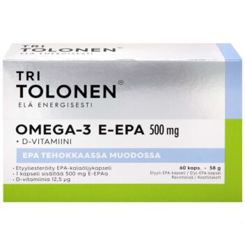 TRI TOLONEN E-EPA + D-VITAMIINI 500MG KAPS 60 KPL