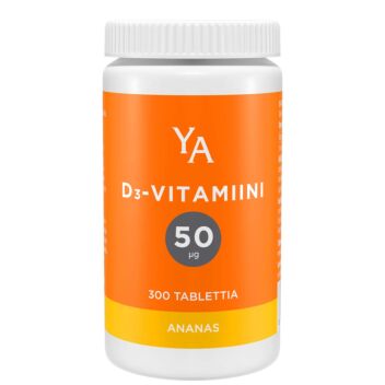 YA D-VITAMIINI 50 MIKROG ANANAS PURUTABL 300 KPL