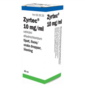 ZYRTEC 10 MG/ML TIPAT, LIUOS 20 ml