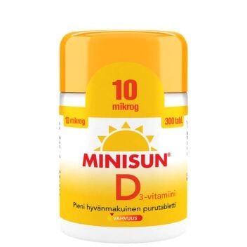 MINISUN D-VITAMIINI 10 MIKROG. 300 TABL
