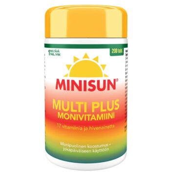 MINISUN MONIVITAMIINI MULTI PLUS 200 TABL