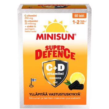 MINISUN SUPER DEFENCE SITRUUNA-LAKRITSI 60 TABL