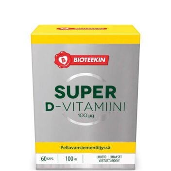 BIOTEEKIN SUPER D-VITAMIINI 100 MIKROG KAPS 60 kpl
