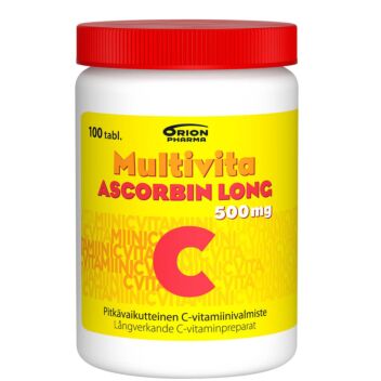 MULTIVITA ASCORBIN LONG 500MG TABL 100 kpl