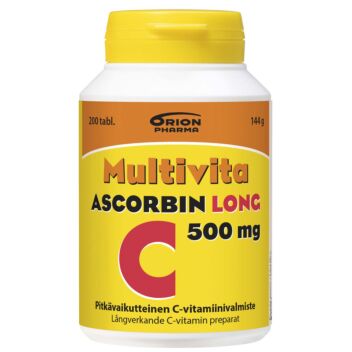 MULTIVITA ASCORBIN LONG 500 MG TABL 200 KPL
