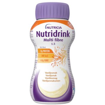 NUTRIDRINK MULTI FIBRE VANILJA NESTE, TÄYDENNYSRAVINTOVALMISTE 4 X 200 ML