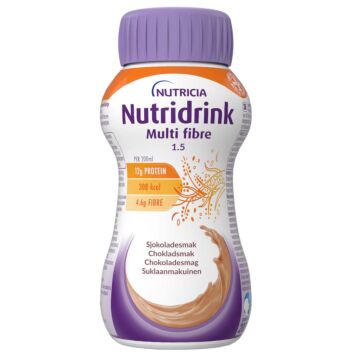 NUTRIDRINK MULTI FIBRE SUKLAA NESTE, TÄYDENNYSRAVINTOVALMISTE 4 X 200 ML