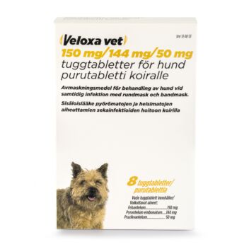 VELOXA VET 150/144/50 mg PURUTABLETTI 8 fol