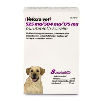 VELOXA VET 525/504/175 mg PURUTABLETTI 8 fol