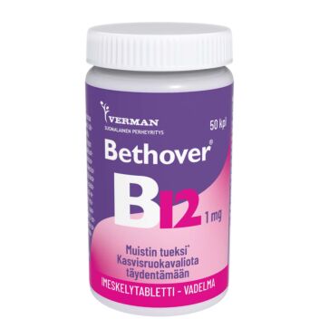 BETHOVER B12 1 MG VADELMA 50 TABL