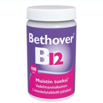 BETHOVER B12 1 MG VADELMA 100 TABL