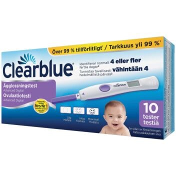 CLEARBLUE OVULAATIOTESTI DIGITAL KAHDEN HORMONIN TASOT 10 KPL