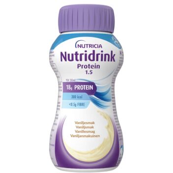 NUTRIDRINK PROTEIN VANILJA NESTE, TÄYDENNYSRAVINTOVALMISTE 4 X 200 ML