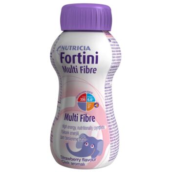 FORTINI MULTI FIBRE NESTE, LASTEN TÄYDENNYSRAVINTOVALMISTE MANSIKKA 4 X 200 ML