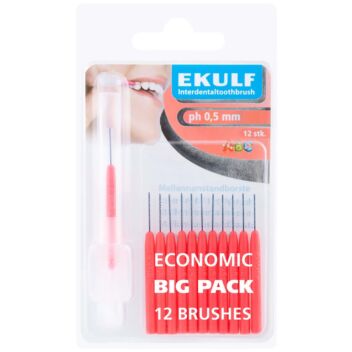 HAMMASVÄLIHARJA EKULF PH ABC 0,5 MM PUNAINEN 12 KPL