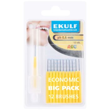 HAMMASVÄLIHARJA EKULF PH ABC 0,6 MM KELTAINEN 12 KPL