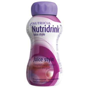 NUTRIDRINK JUICE STYLE METSÄMARJA NESTE, TÄYDENNYSRAVINTOVALMISTE 4 X 200 ML