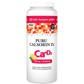 PURU CALSORIN D3 500MG+20MIKROG PURUTABL 130 kpl