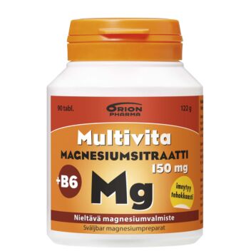 MULTIVITA MAGNESIUMSITRAATTI 150 MG + B6 TABLETTI 90 KPL