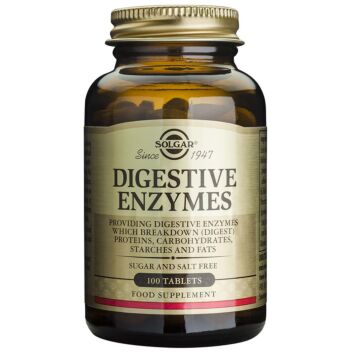 SOLGAR RUUANSULATUSENTSYYMI TABLETIT DIGESTIVE ENZYMES 100 KPL