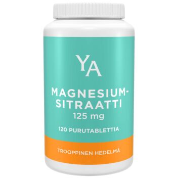 YA MAGNESIUMSITRAATTI 125 MG PURUTABL 120 KPL