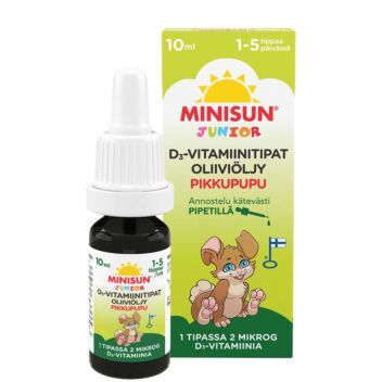 MINISUN D-VITAMIINI OLIIVIÖLJYTIPAT 10 ML