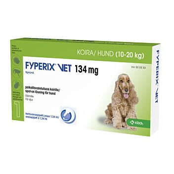 FYPERIX VET 134 MG PAIKALLISVALELULIUOS KOIRA 1,34 ml