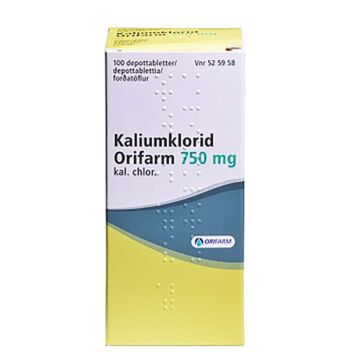 KALIUMKLORID ORIFARM DEPOTTABLETTI 750MG