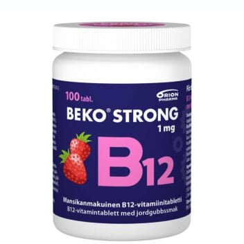 BEKO STRONG B12 1 MG MANSIKKA PURUTABL 100 KPL