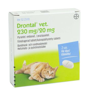 DRONTAL VET 230MG/20MG VET TABL 2 fol