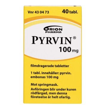 PYRVIN 100 mg TABLETTI, KALVOPÄÄLLYSTEINEN 40 kpl