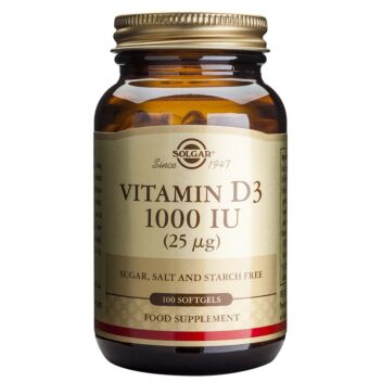 SOLGAR D3-VITAMIINI 1000 IU SOFTGELS 100 KPL