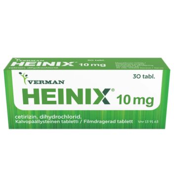 HEINIX 10 mg KALVOPÄÄLLYSTEINEN TABLETTI 30 fol