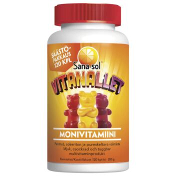 SANA-SOL VITANALLET MONIVITAMIINI 120 KPL