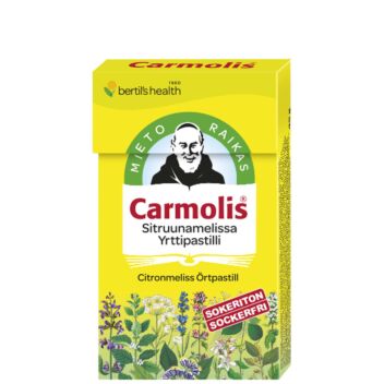 CARMOLIS YRTTIPASTILLI SITRUUNAMELISSA SOKERITON 45 G