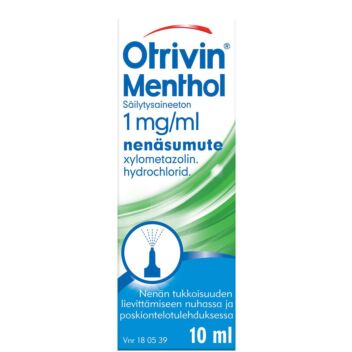 OTRIVIN MENTHOL SÄILYTYSAINEETON 1 MG/ML NENÄSUMUTE 10 ml