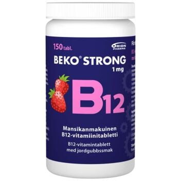 BEKO STRONG B12 1 MG MANSIKKA PURUTABL 150 KPL