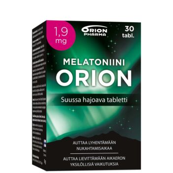 MELATONIINI ORION 1,9MG SUUSSA HAJOAVA TABL 30 KPL