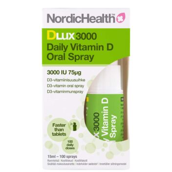 NORDIC HEALTH DLUX 3000 D3-SUUSUIHKE 75 MIKROG 15 ML