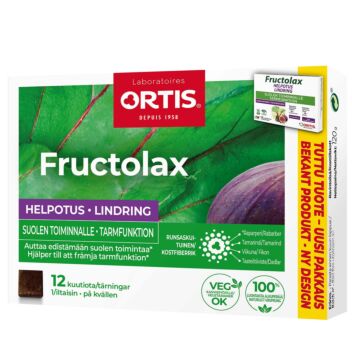 FRUCTOLAX HELPOTUS SOFT HEDELMÄKUUTIO 12 KPL